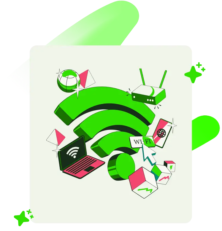 Ilustração representando as vantagens da Nio Fibra para Gamers: Jostick e Live Streaming